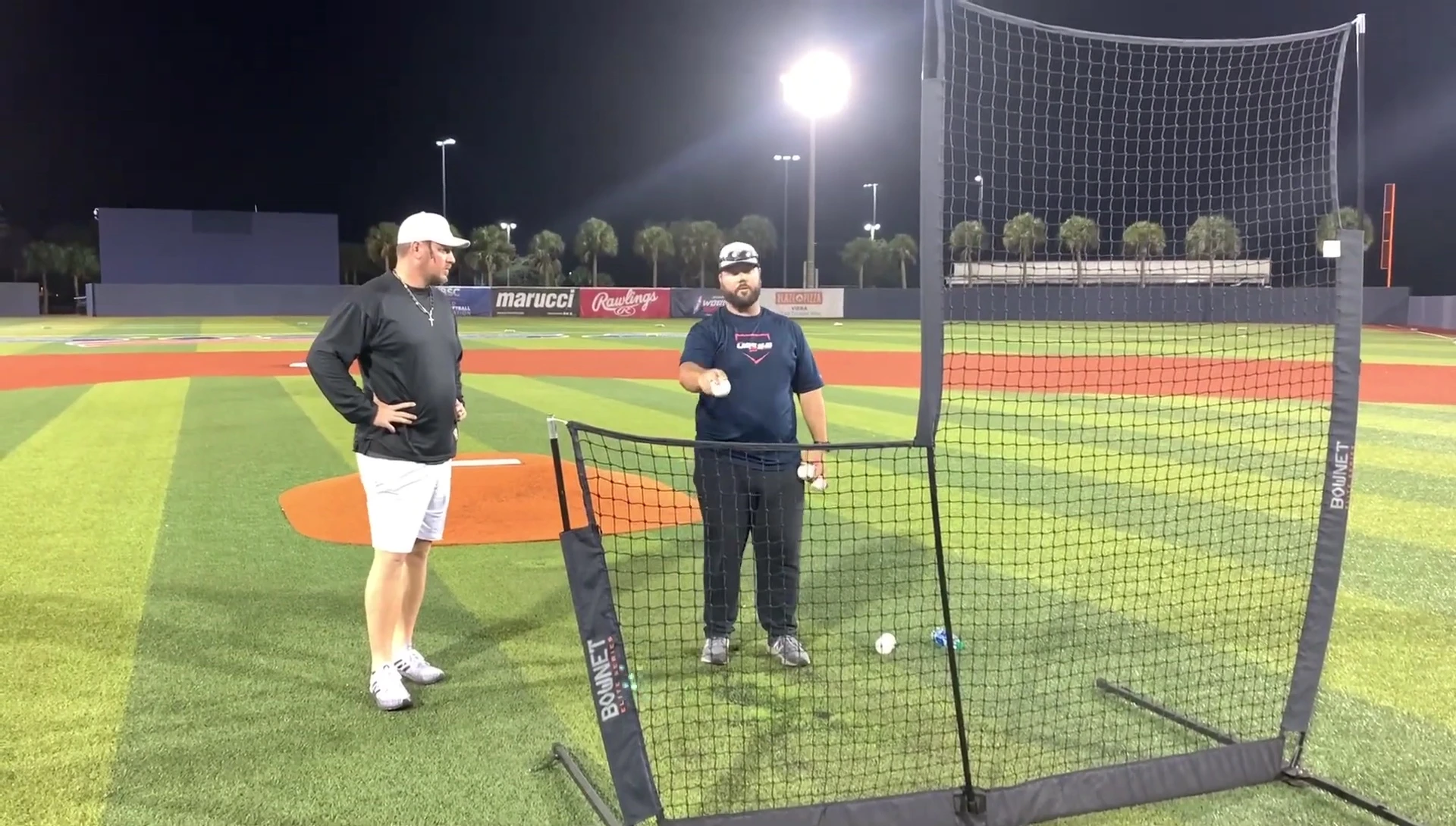 Coach emphasizing the importance of consistent pitch type and speed