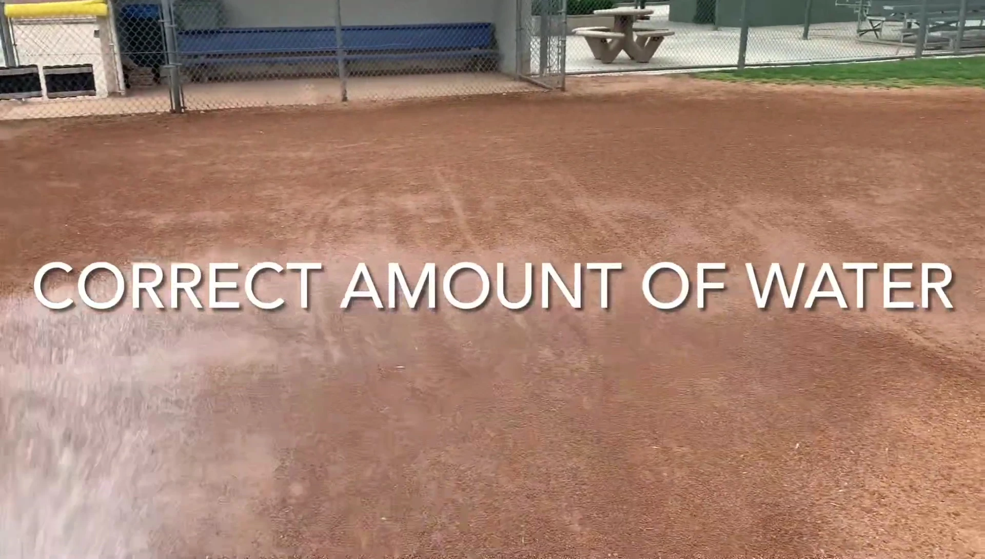 Demonstration of proper watering leading to initial puddling