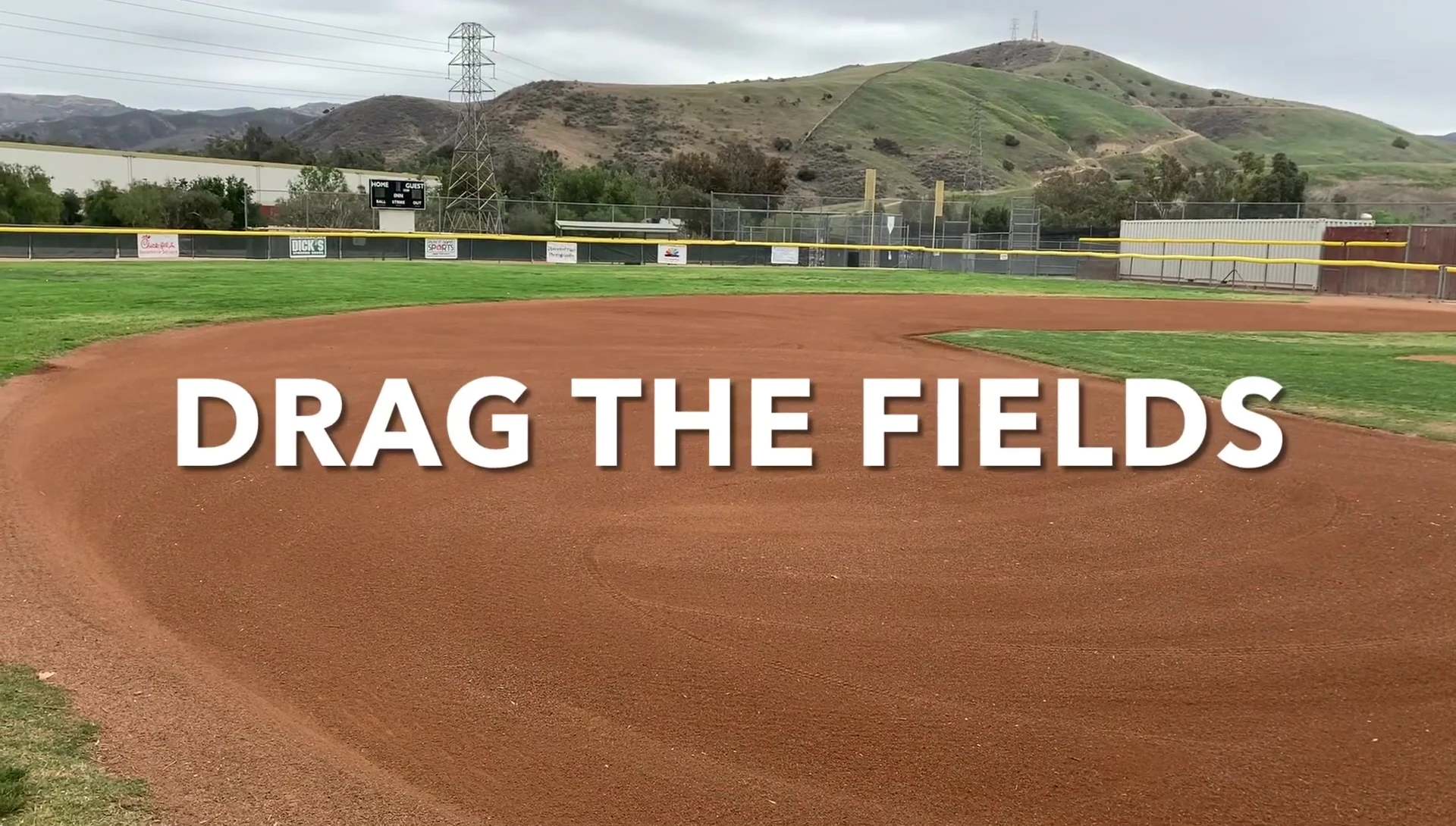 Field after dragging, still retaining moisture.