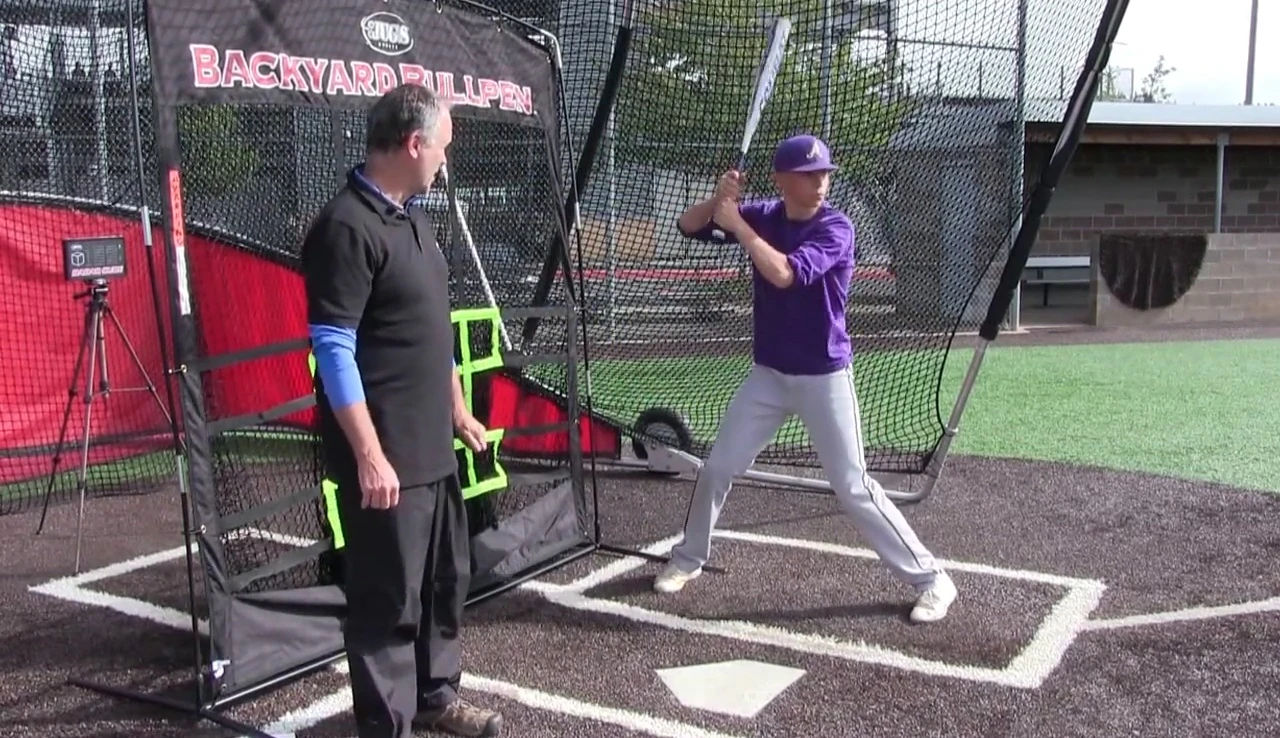 Batter demonstrating a balanced landing position