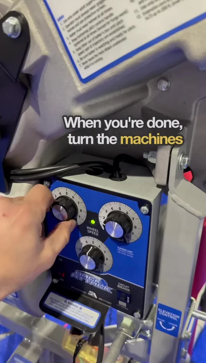 Turn the machine to zero and shut it off when finished.