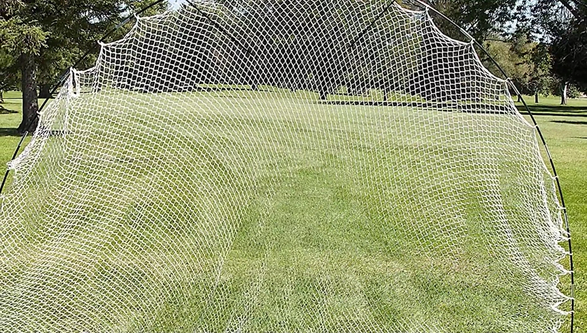 Club Champ net showing its frame and size
