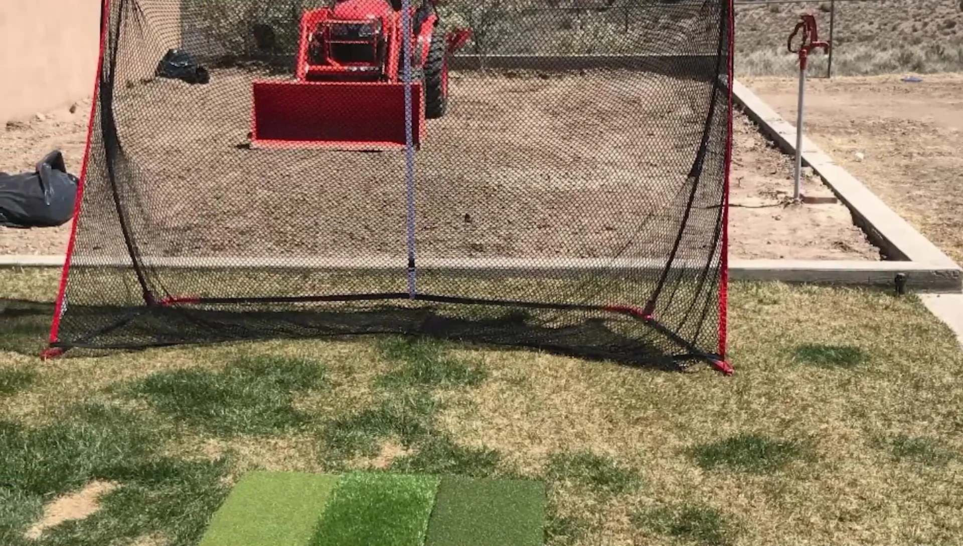 Close-up of Rocket Golf Net Pro's netting and frame