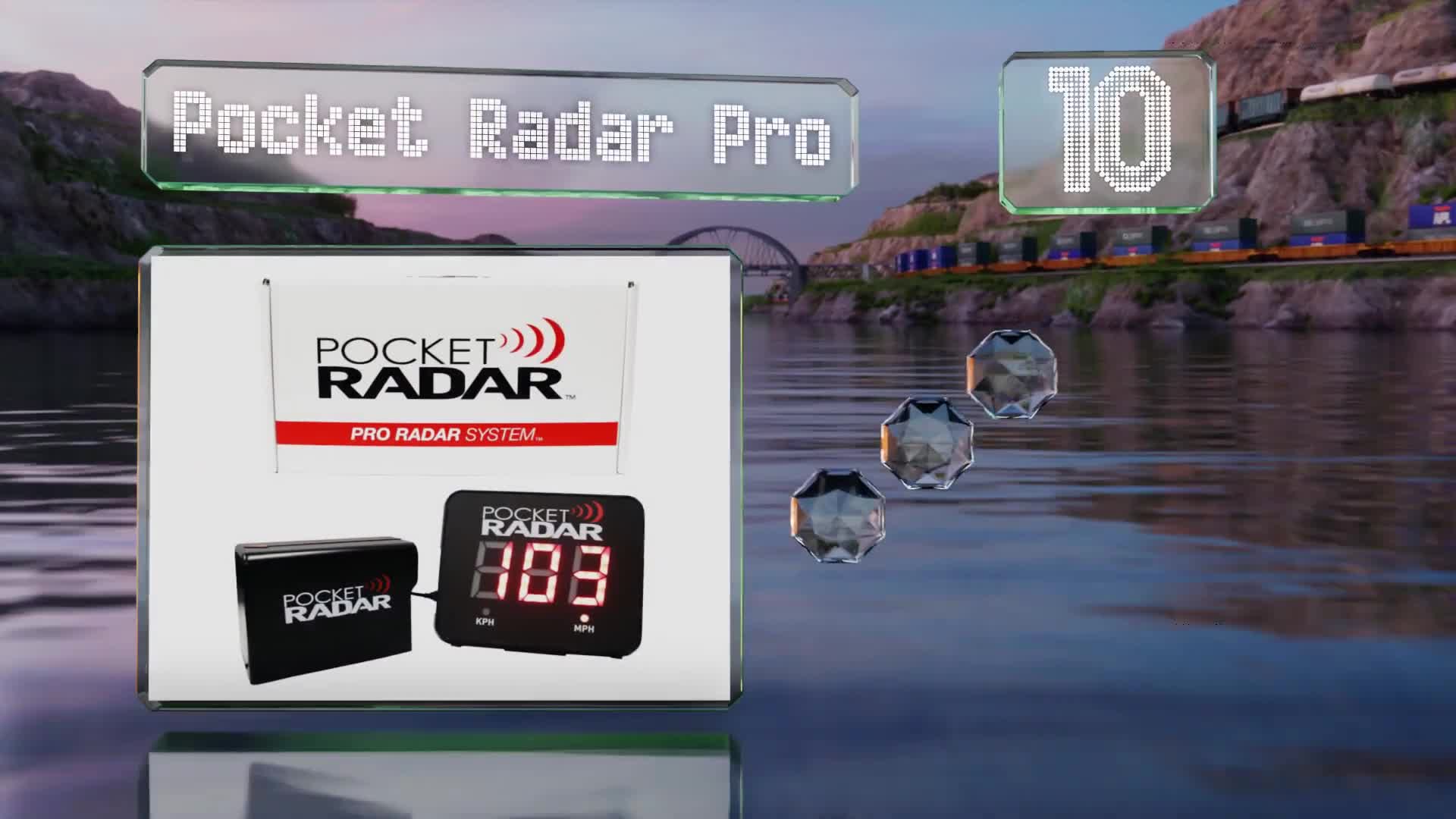 Pocket Radar Pro showcasing its features