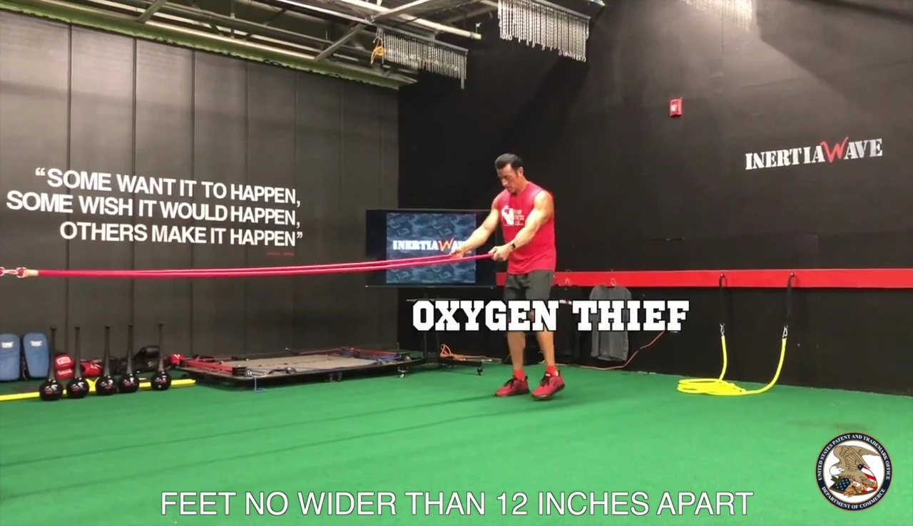 User beginning the Oxygen Thief exercise