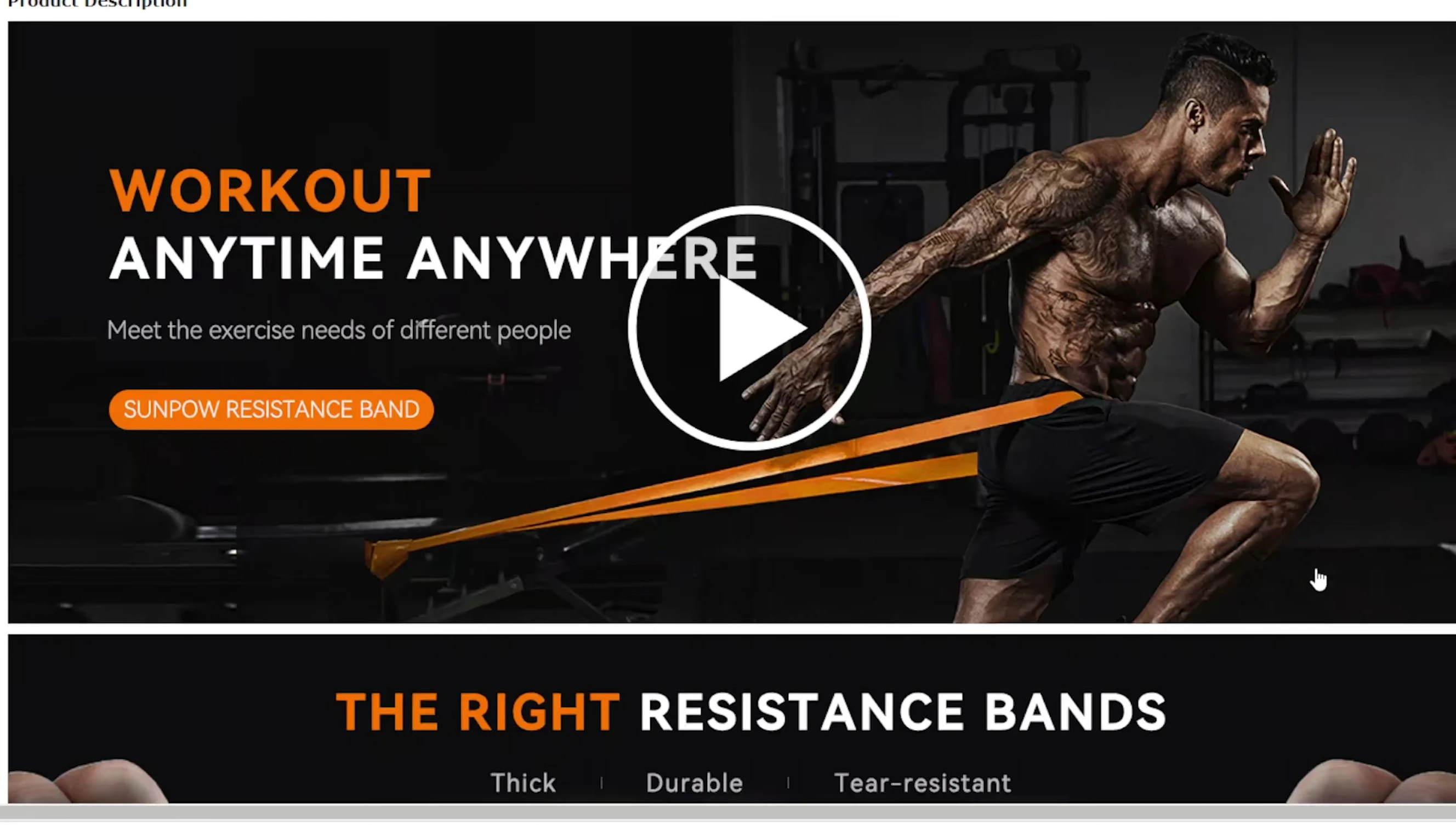 Close-up of SunPower resistance band