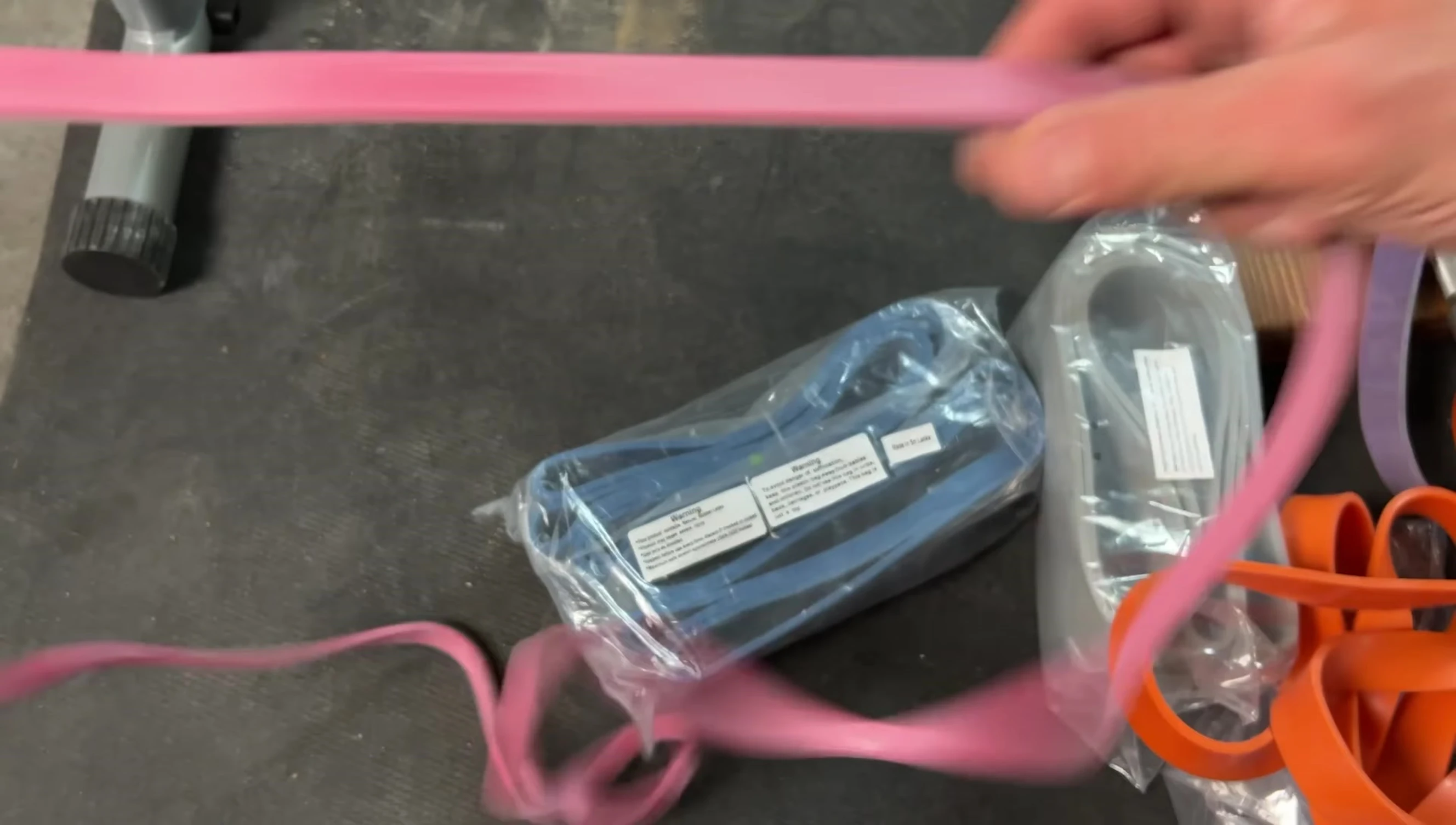 Close-up shot of Rogue Fitness resistance bands