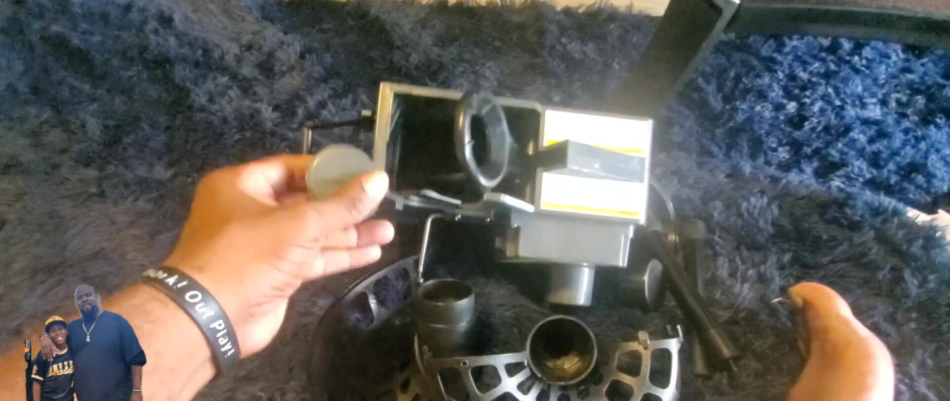 Close-up shot of the disassembled Skilz Catapult parts.