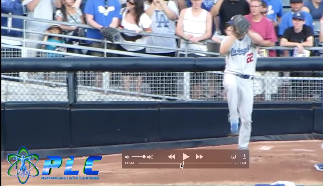 Kershaw's early forward movement and back leg position