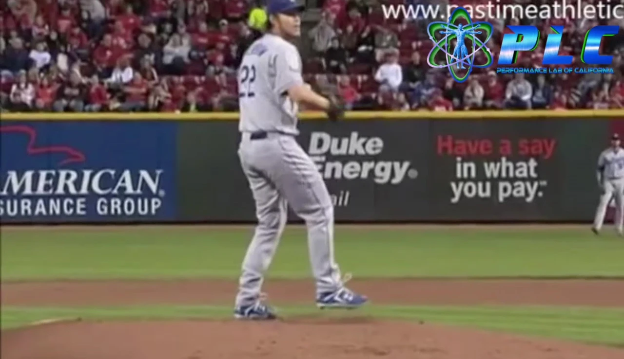 Kershaw's leg movement, showing the back leg bend and front leg lift