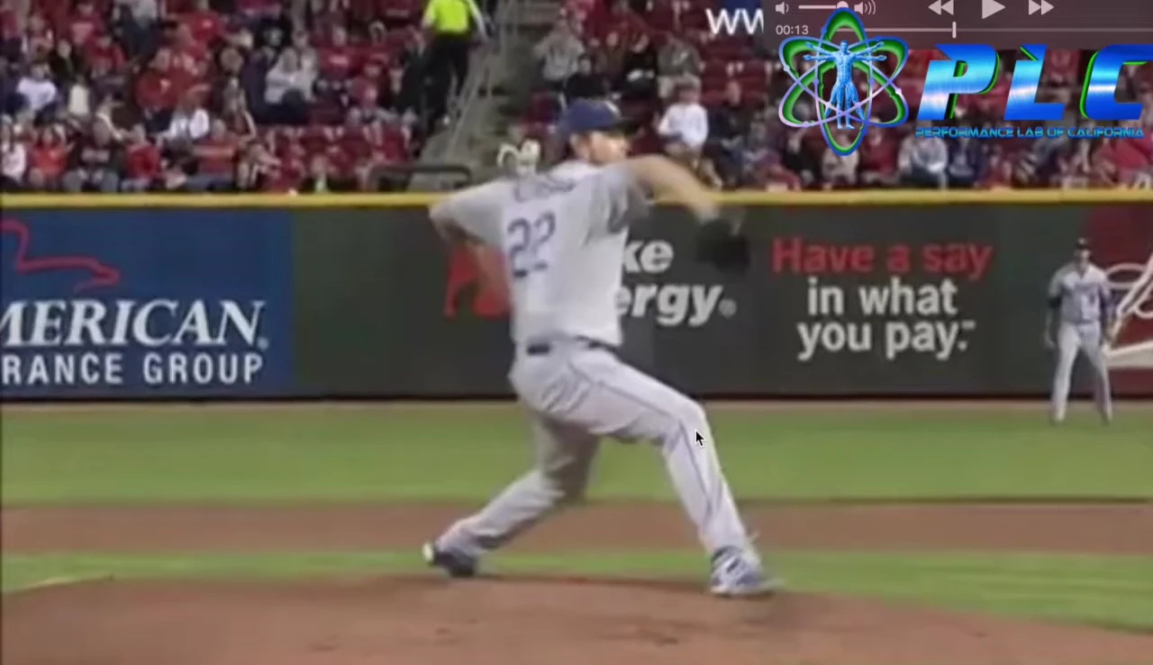Kershaw's hip and shoulder rotation during the pitch