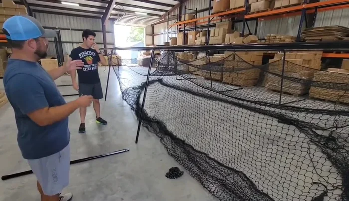 Starting from the middle and working outwards, secure the remaining legs to the frame.