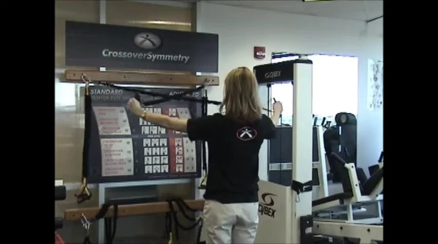 Greater range of motion shown in the exercise