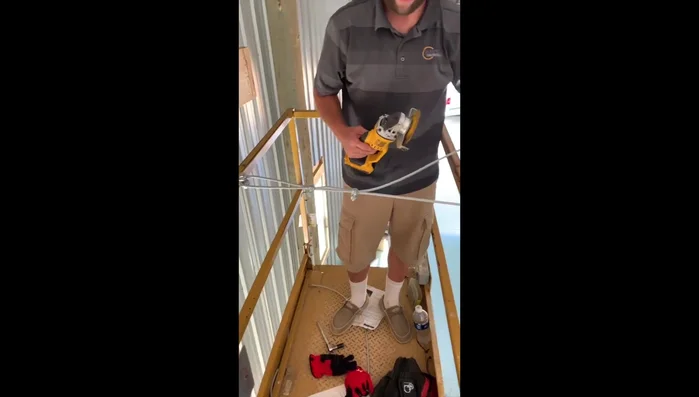 Cut off excess cable and tape the end.