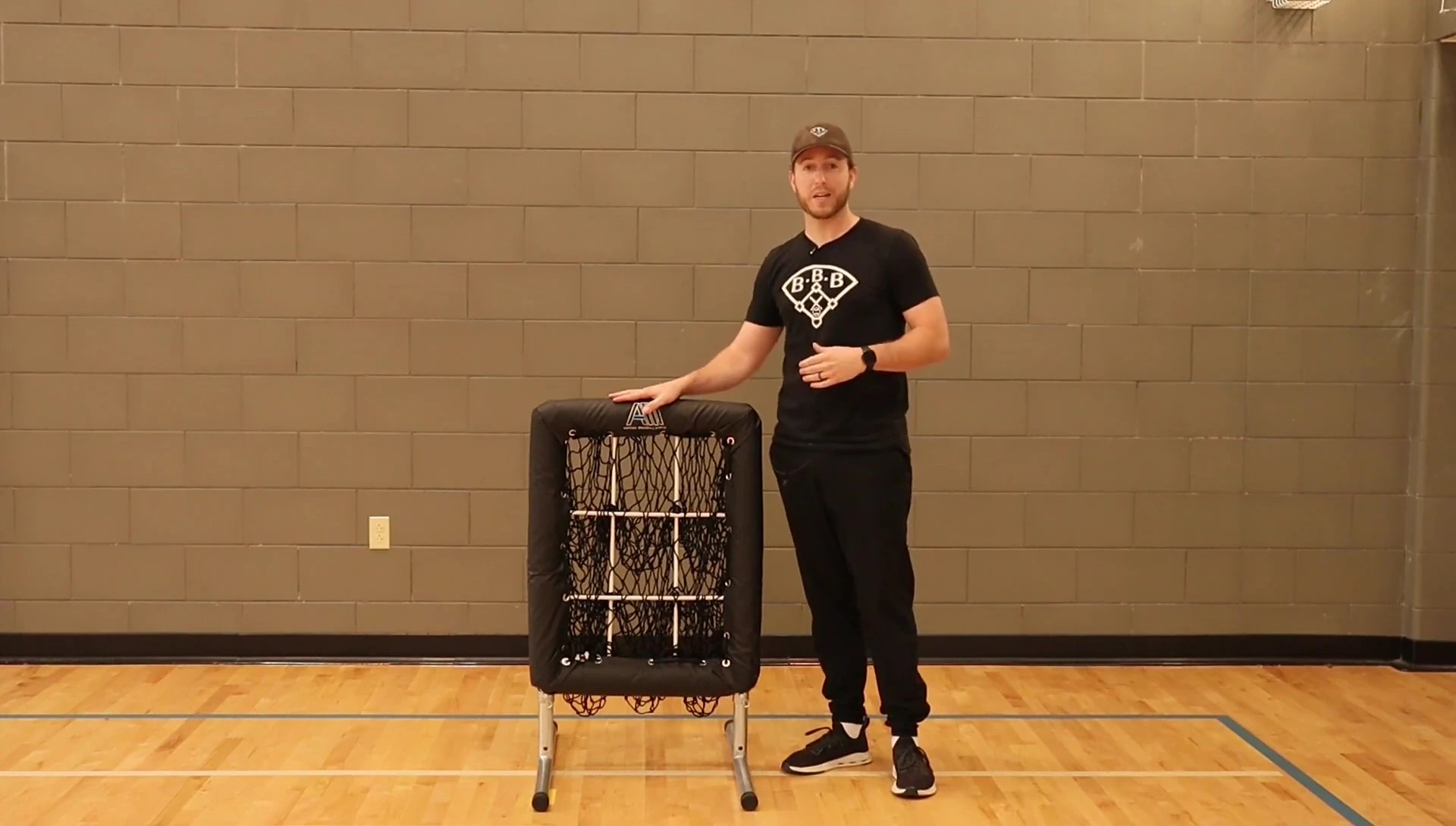 Coach demonstrating the adjustable height feature