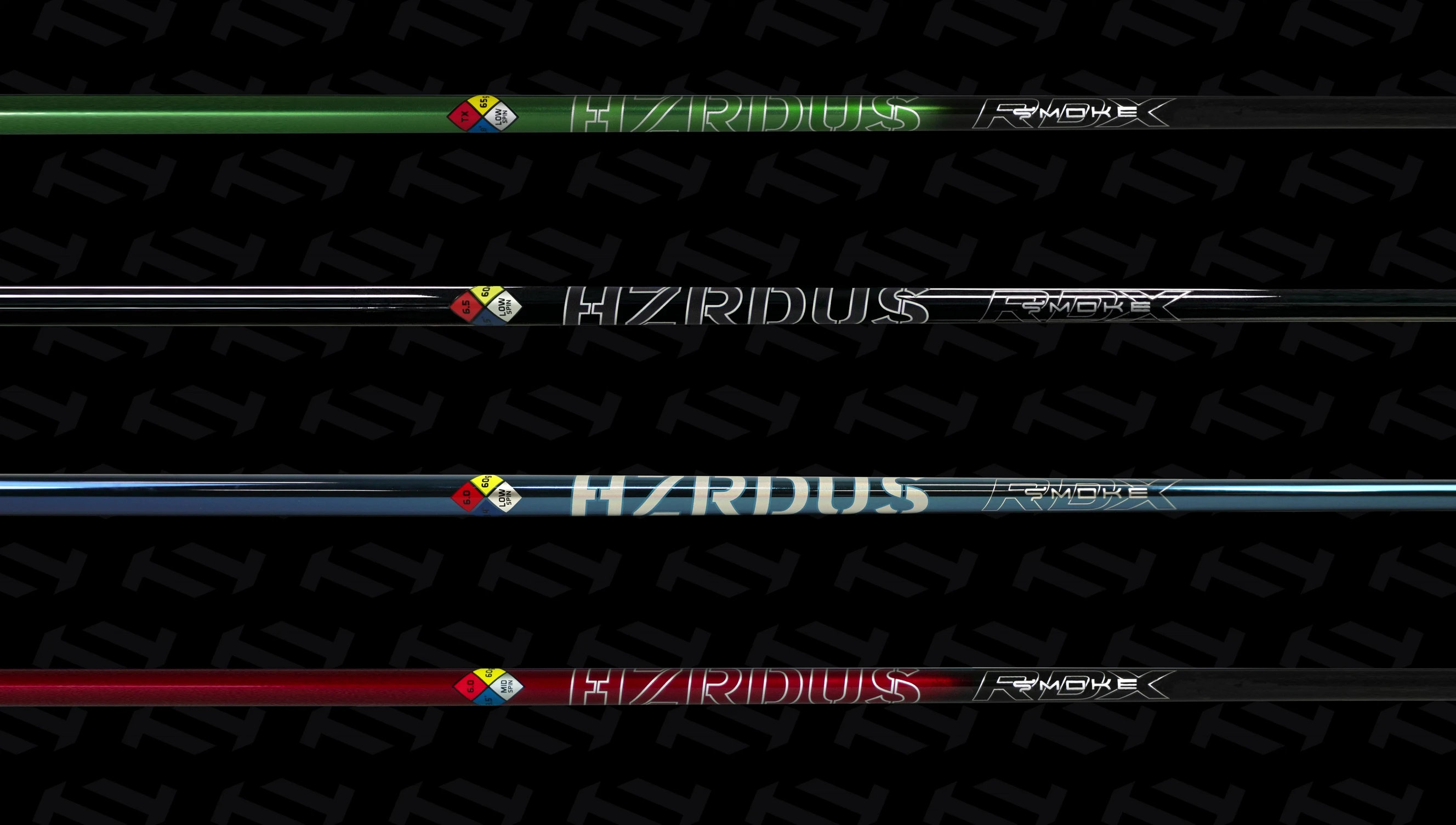 Close-up of the HZRDUS Smoke RDX Black shaft highlighting its stiff profile.