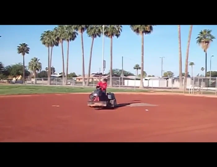 Maintain a consistent distance from the grass: Keep the drag at least 6 inches away from the grass.